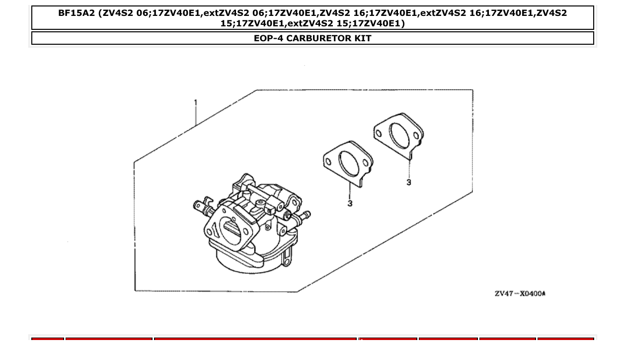 Fig. EOP-4 – CARBURETOR KIT diagram