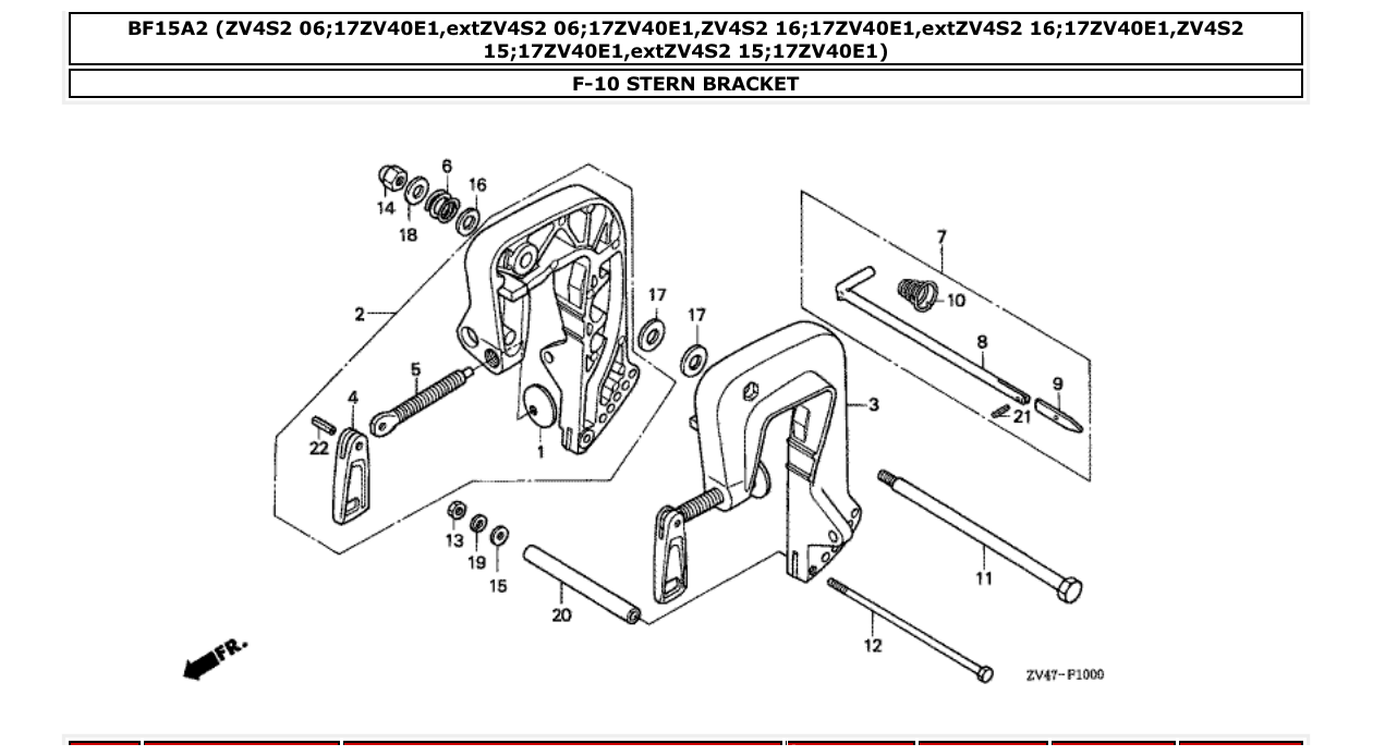 Fig. F-10 – STERN BRACKET diagram