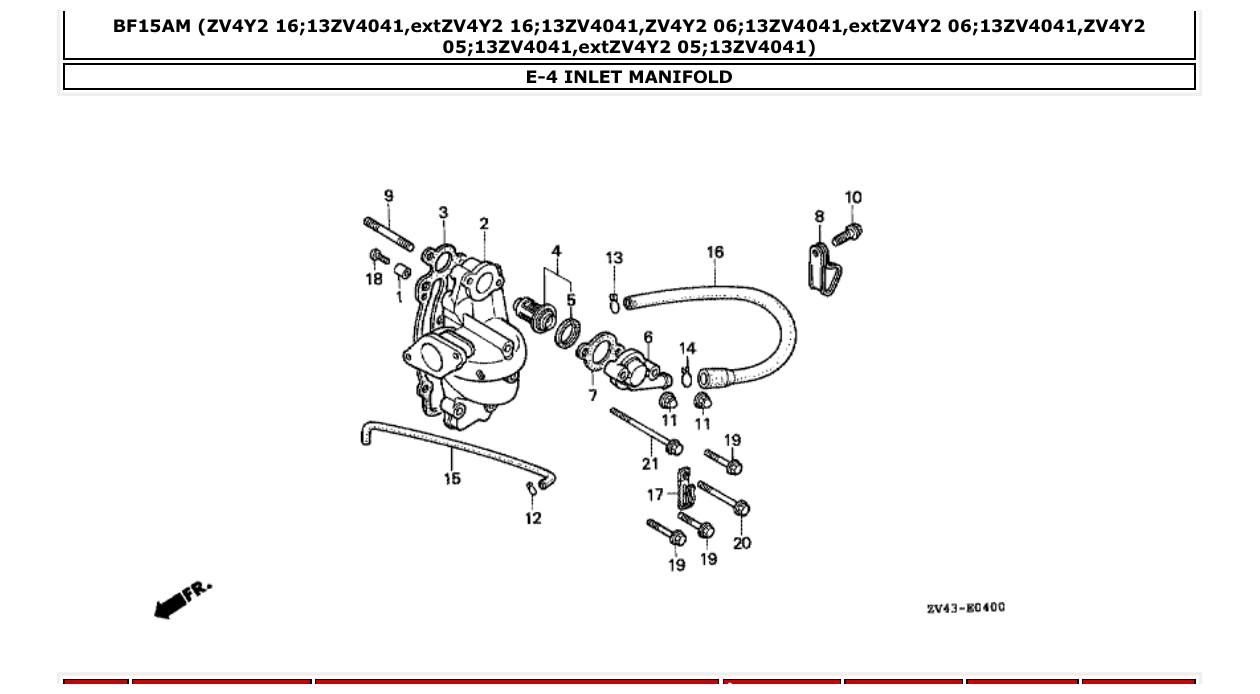 Fig. E-4 – INLET MANIFOLD diagram