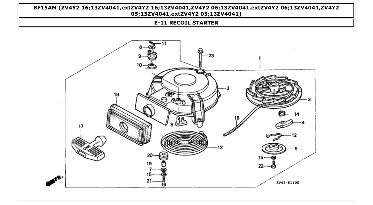 Fig. E-11 – RECOIL STARTER diagram