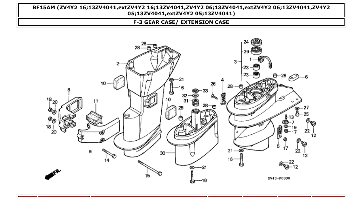 Fig. F-3 – GEAR CASE/ EXTENSION CASE diagram