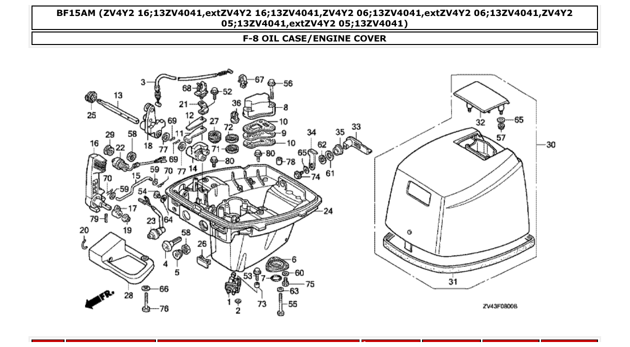 Fig. F-8 – OIL CASE/ENGINE COVER diagram