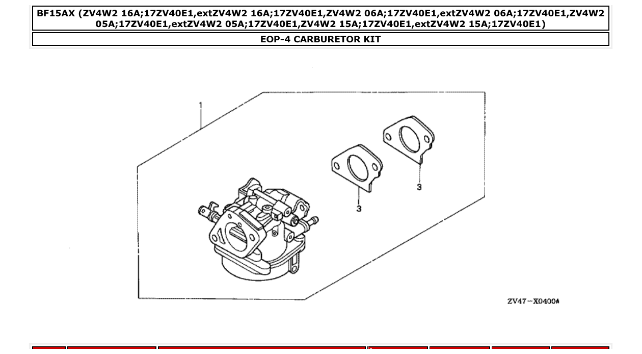 Fig. EOP-4 – CARBURETOR KIT diagram