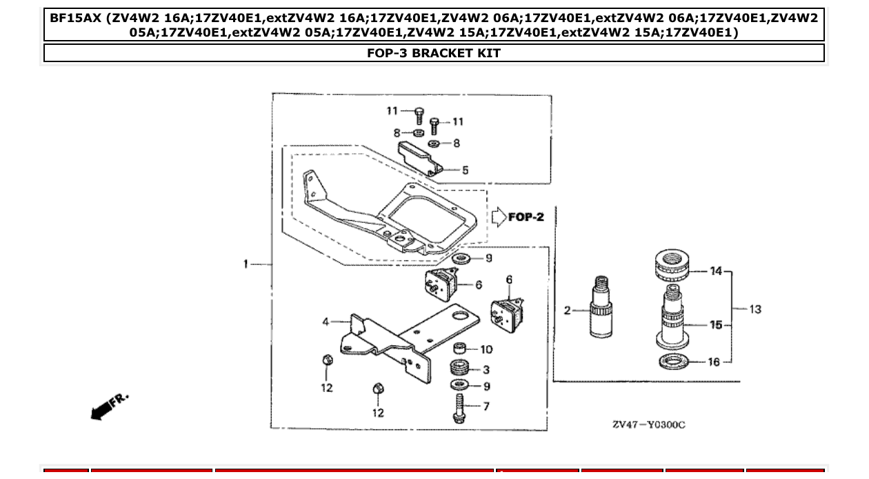 Fig. FOP-3 – BRACKET KIT diagram