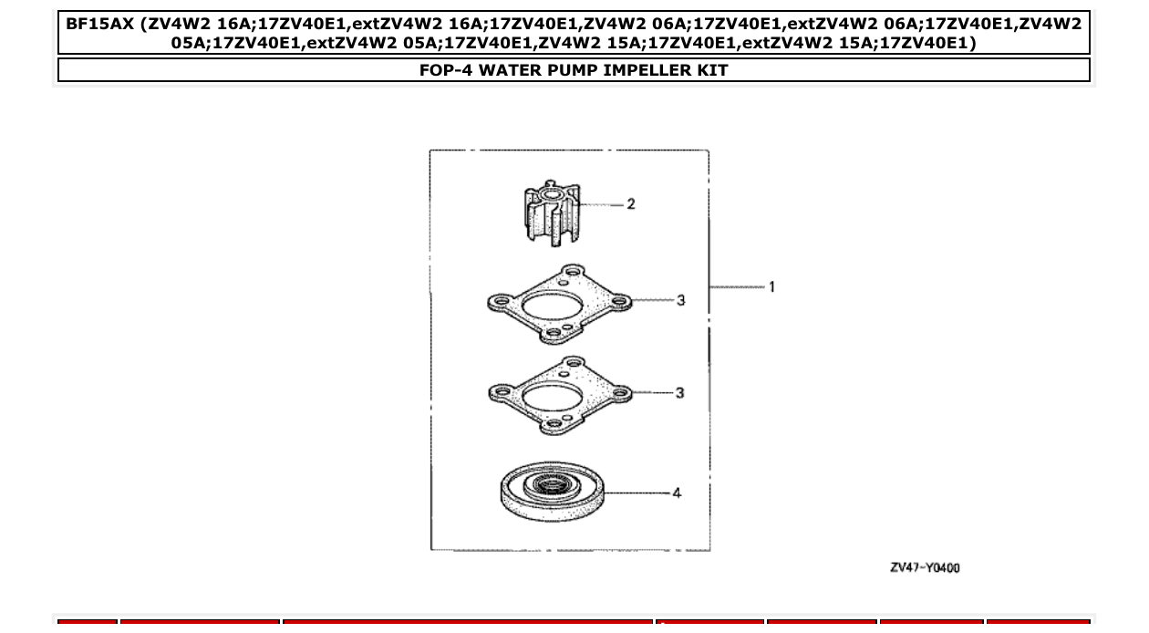 Fig. FOP-4 – WATER PUMP IMPELLER KIT diagram