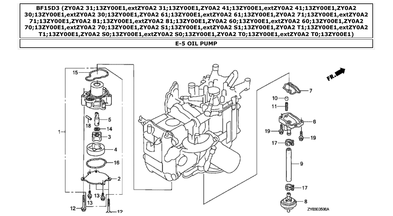 Fig. E-5 – OIL PUMP diagram