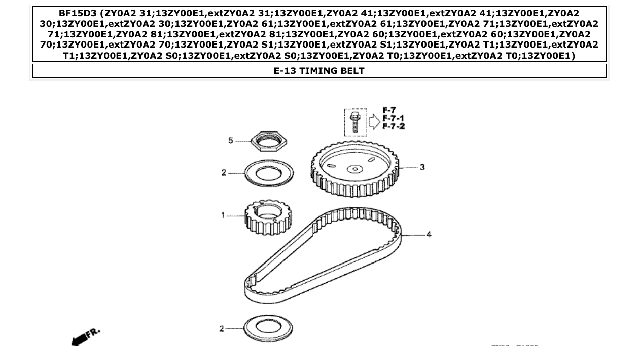 Fig. E-13 – TIMING BELT diagram