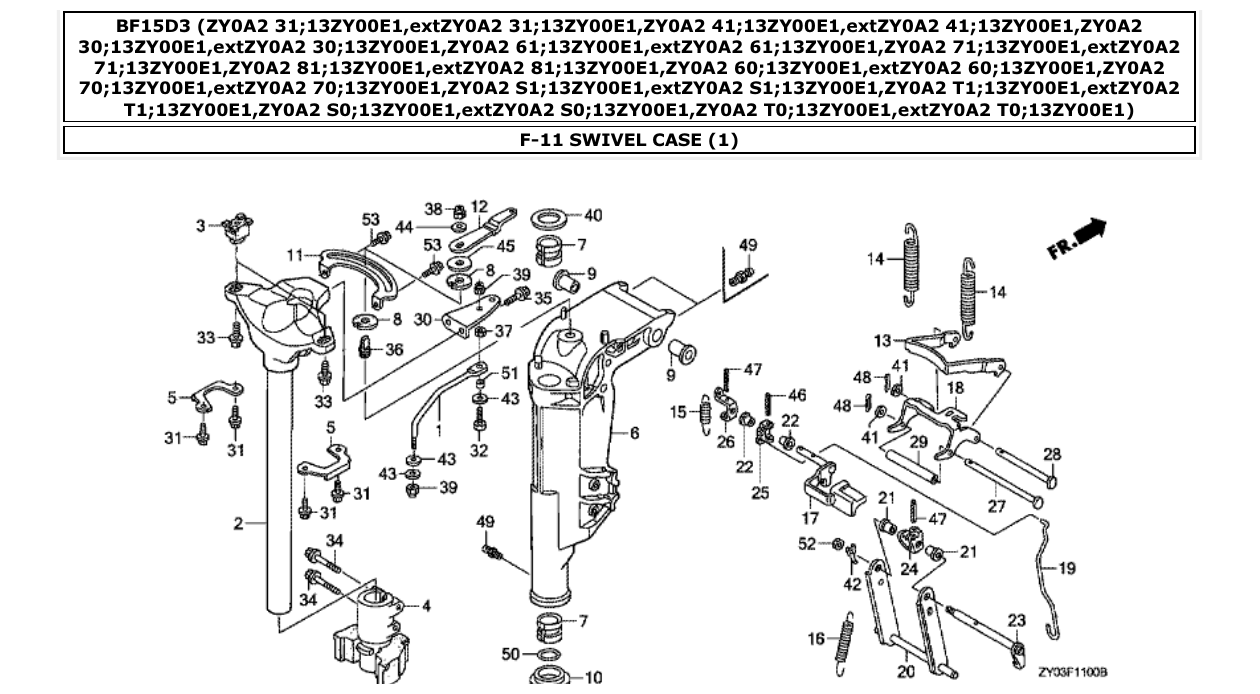 Fig. F-11 – SWIVEL CASE (1) diagram