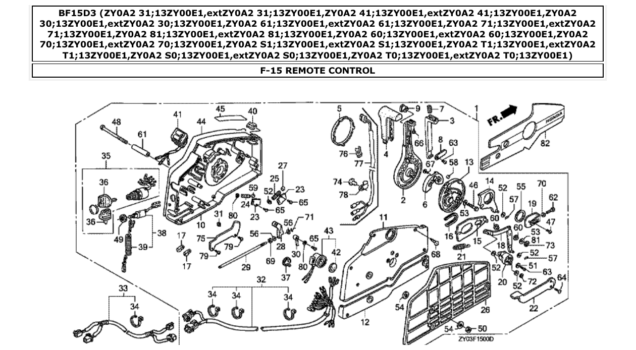 bf15d3 – section F-15 REMOTE CONTROL parts diagram