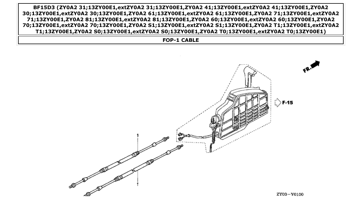 bf15d3 – section FOP-1 CABLE parts diagram