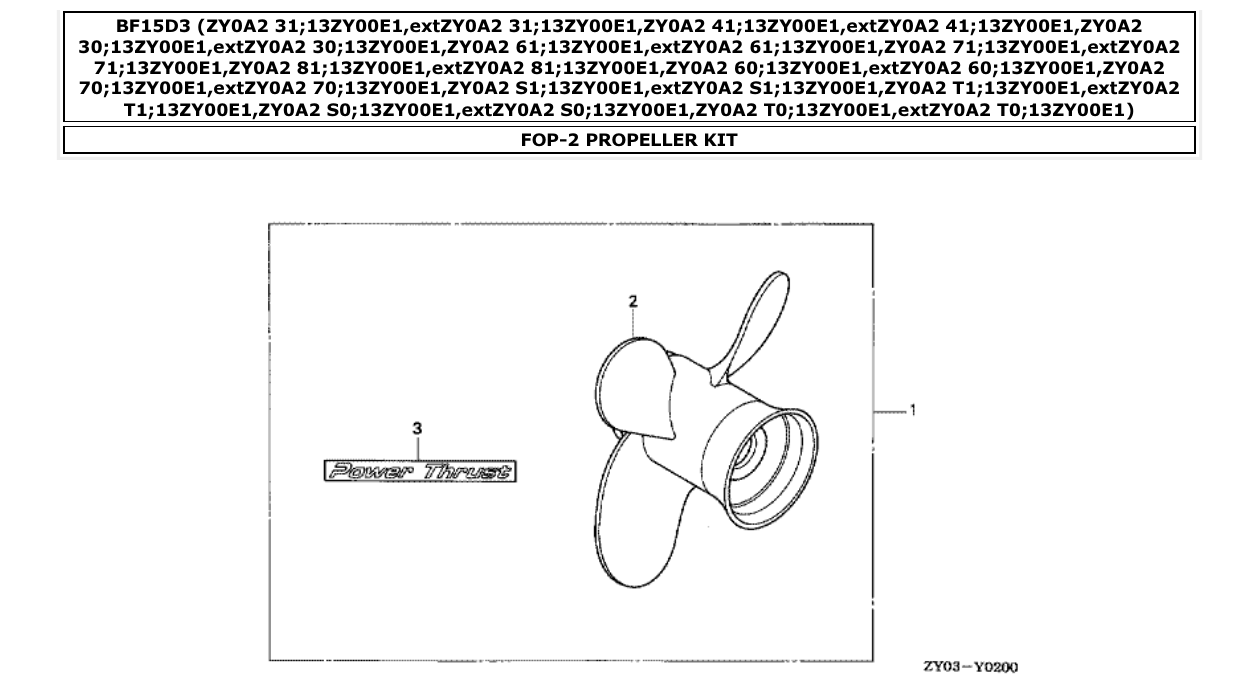Fig. FOP-2 – PROPELLER KIT diagram