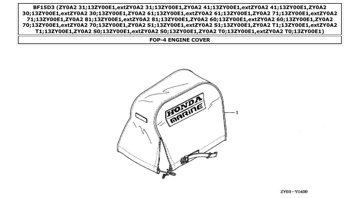 Fig. FOP-4 – ENGINE COVER diagram