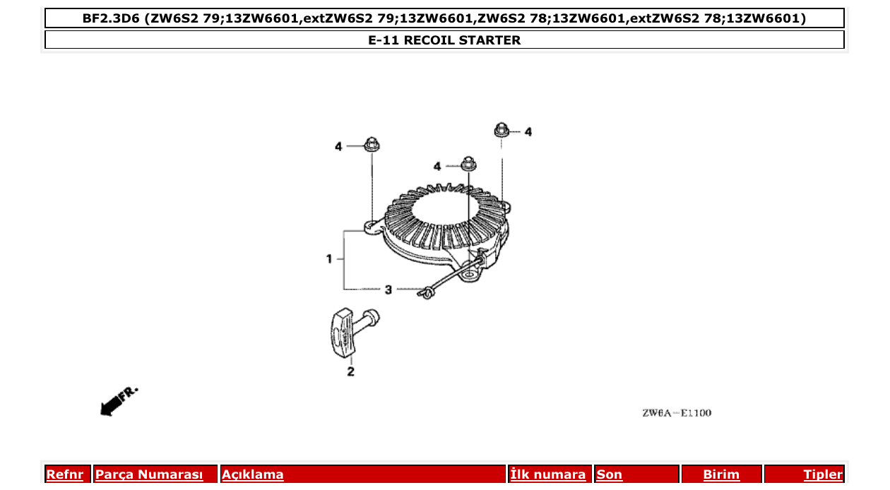 Fig. E-11 – RECOIL STARTER diagram
