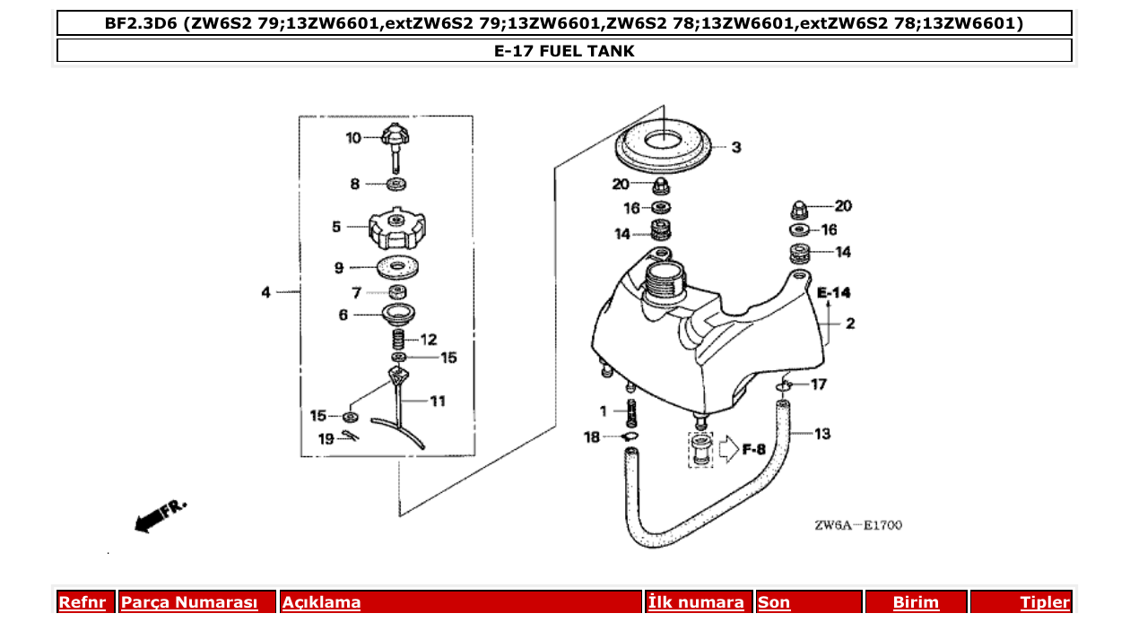 Fig. E-17 – FUEL TANK diagram