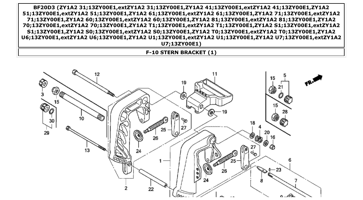Fig. F-10 – STERN BRACKET (1) diagram