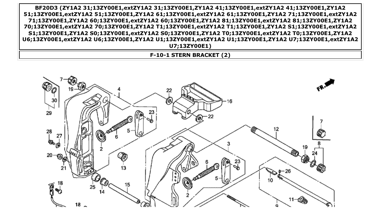 Fig. F-10-1 – STERN BRACKET (2) diagram