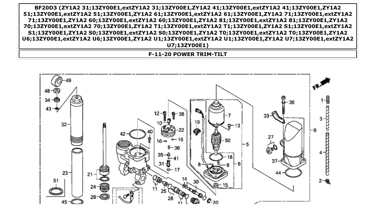 Fig. F-11-20 – POWER TRIM-TILT diagram