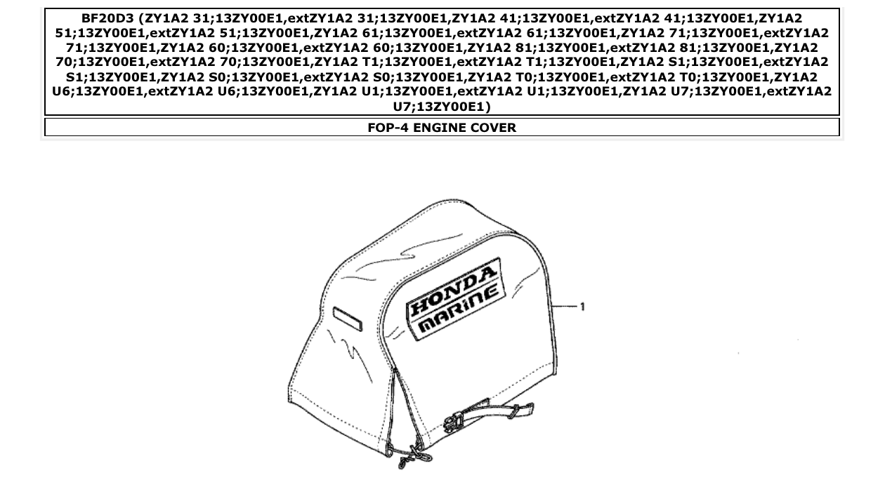 Fig. FOP-4 – ENGINE COVER diagram