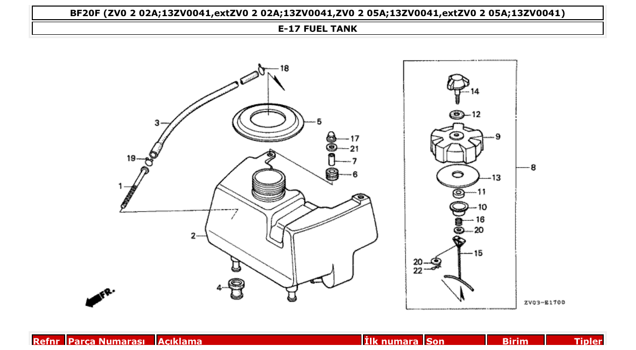 Fig. E-17 – FUEL TANK diagram