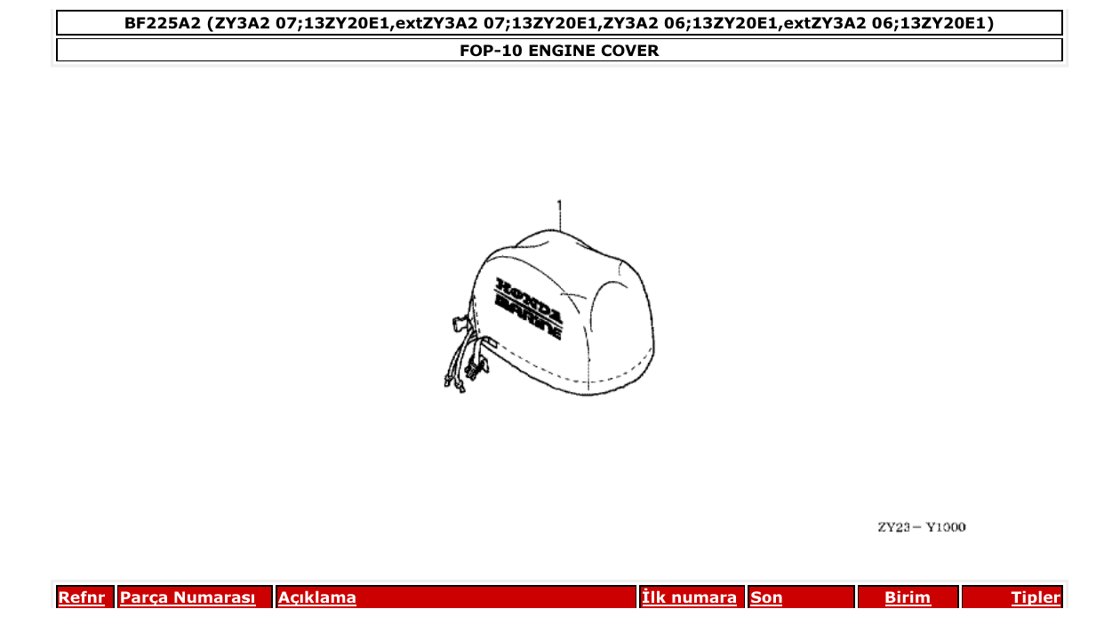 Fig. FOP-10 – ENGINE COVER diagram