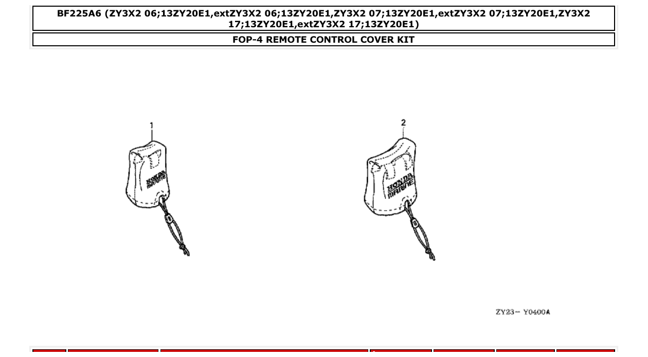 Fig. FOP-4 – REMOTE CONTROL COVER KIT diagram