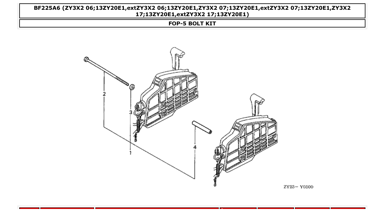 bf225a6 – section FOP-5 BOLT KIT parts diagram
