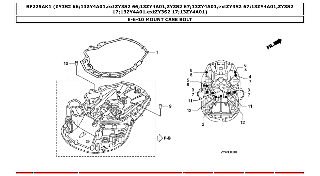 Fig. E-6-10 – MOUNT CASE BOLT diagram