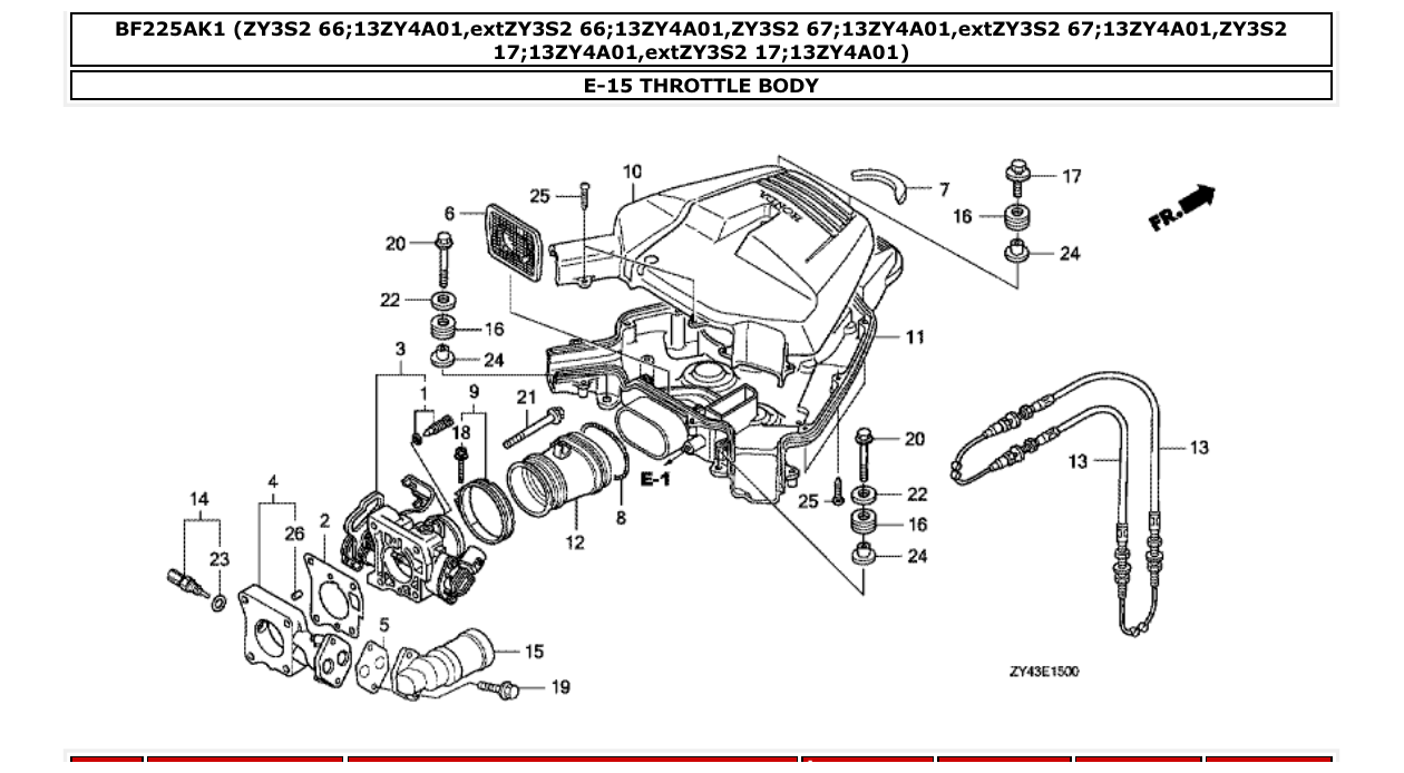 Fig. E-15 – THROTTLE BODY diagram