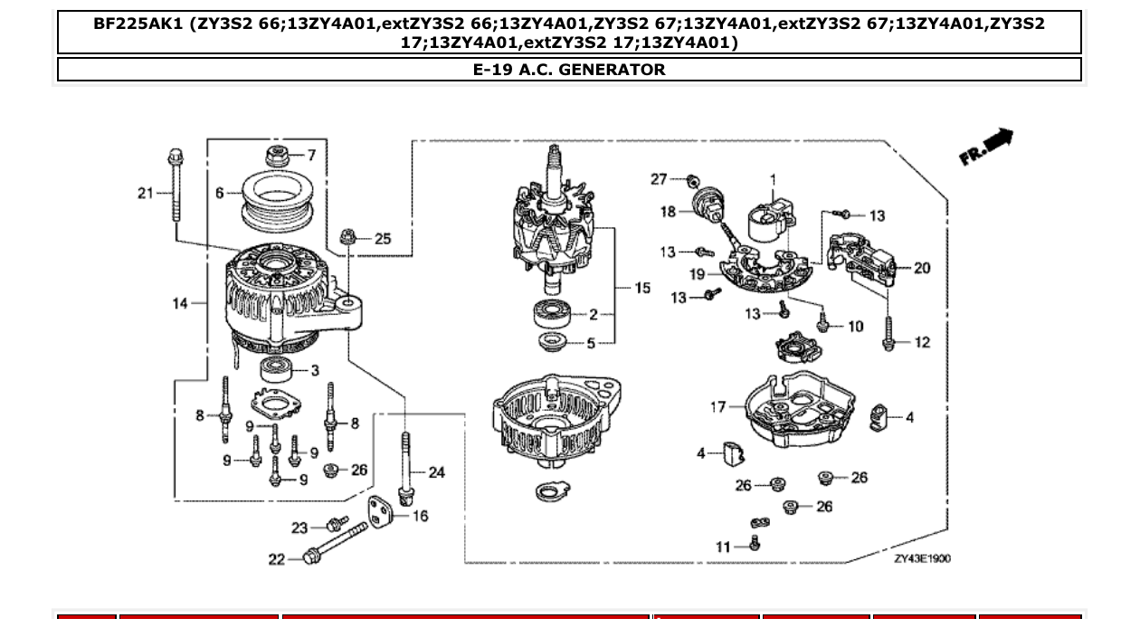 Fig. E-19 – A.C. GENERATOR diagram