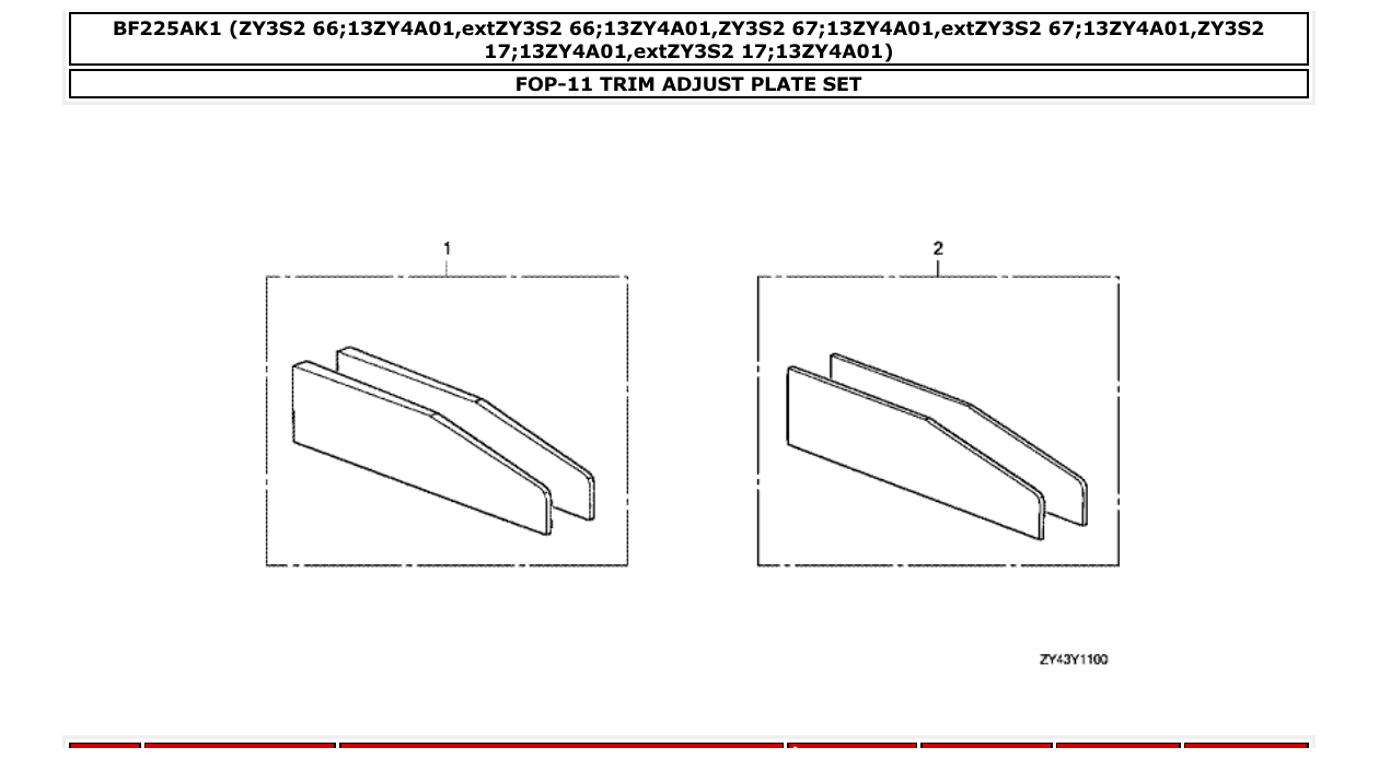 bf225ak1 – section FOP-11 TRIM ADJUST PLATE SET parts diagram