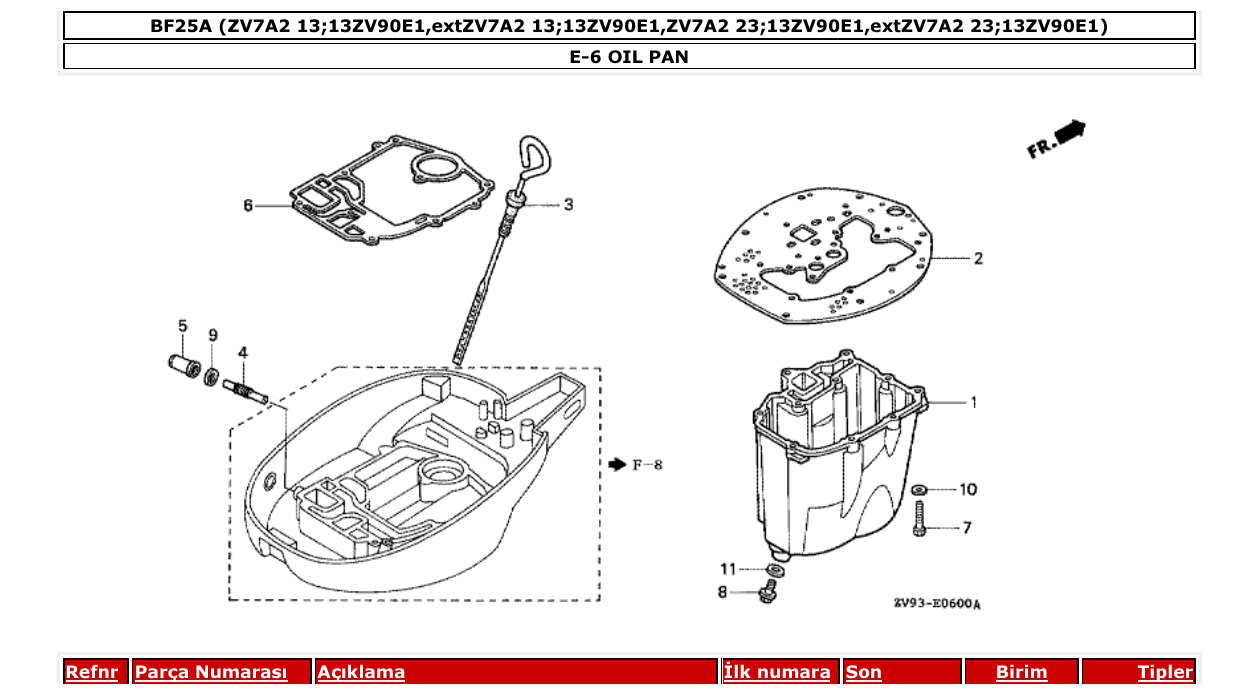 Fig. E-6 – OIL PAN diagram