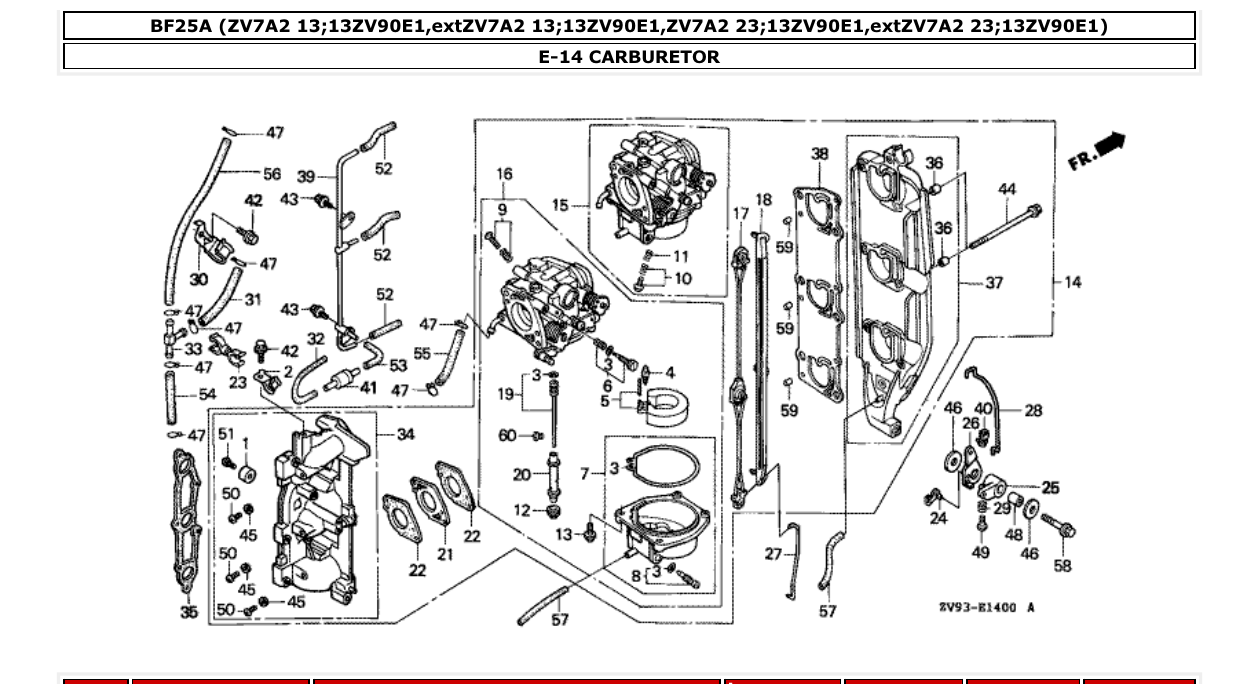 Fig. E-14 – CARBURETOR diagram