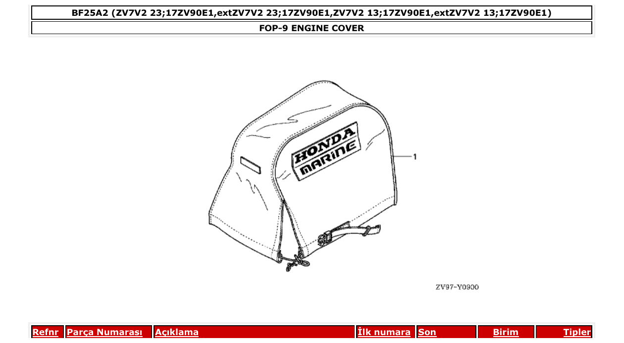 Fig. FOP-9 – ENGINE COVER diagram