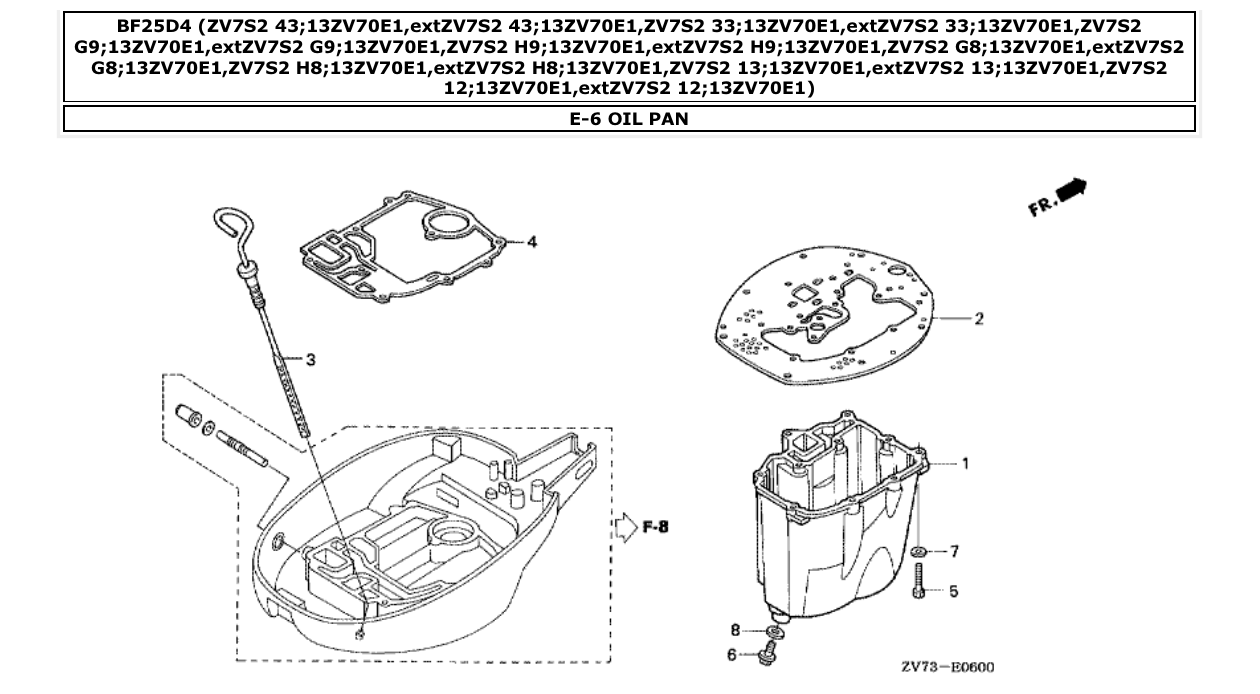 Fig. E-6 – OIL PAN diagram