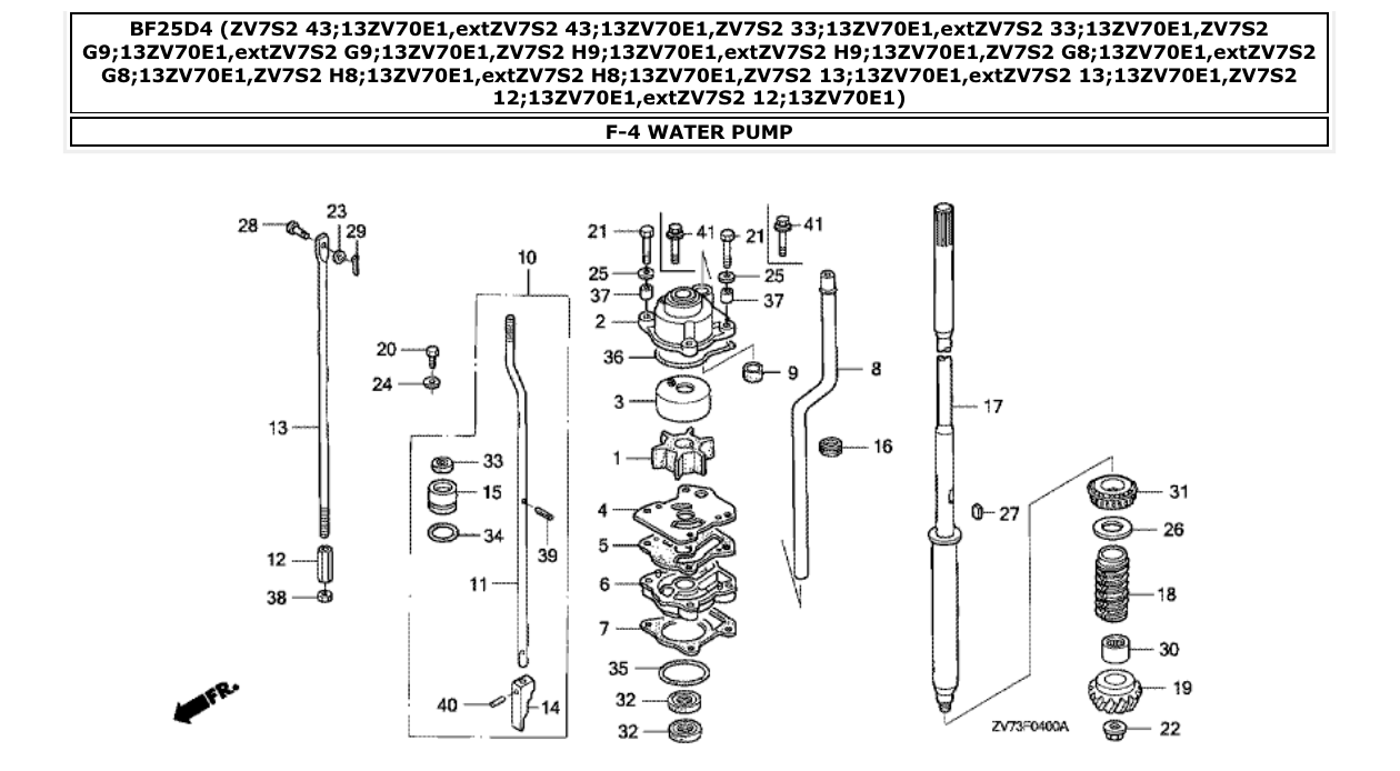 Fig. F-4 – WATER PUMP diagram