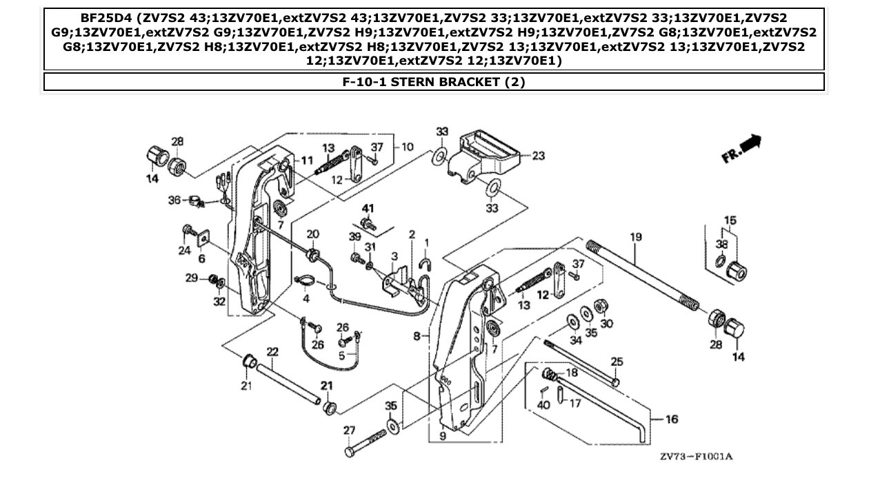 Fig. F-10-1 – STERN BRACKET (2) diagram