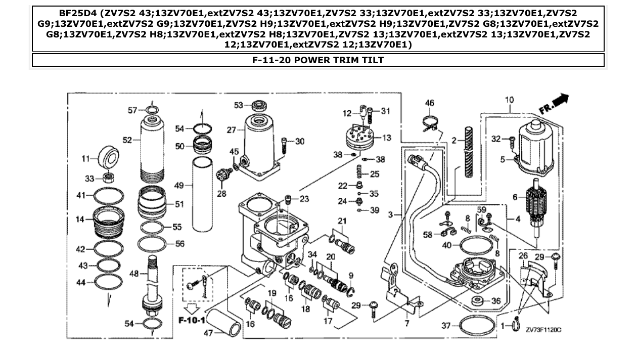 Fig. F-11-20 – POWER TRIM TILT diagram