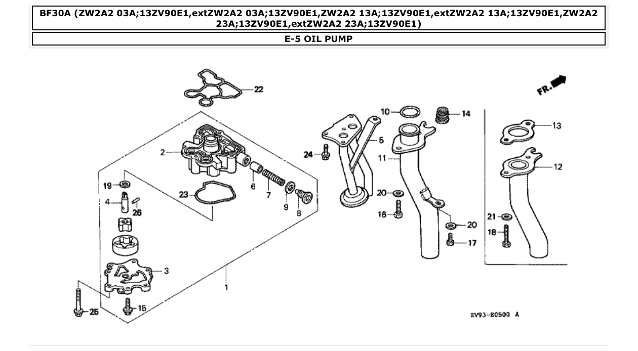 Fig. E-5 – OIL PUMP diagram