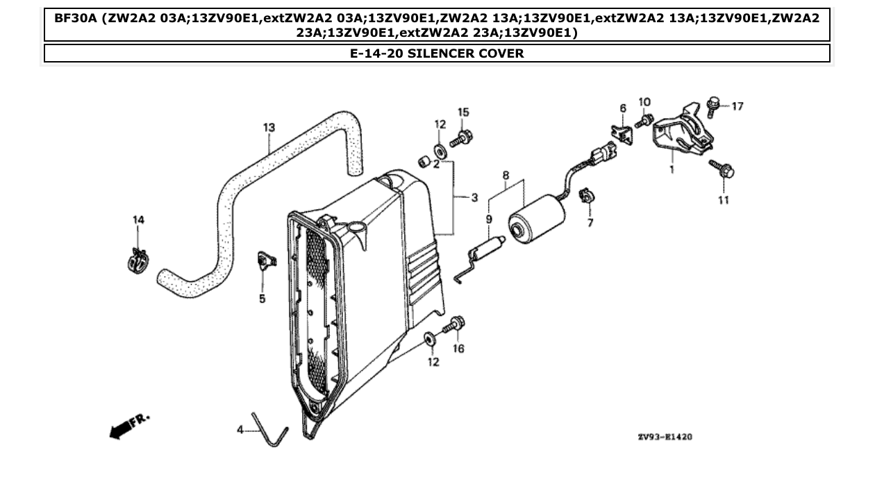 Fig. E-14-20 – SILENCER COVER diagram