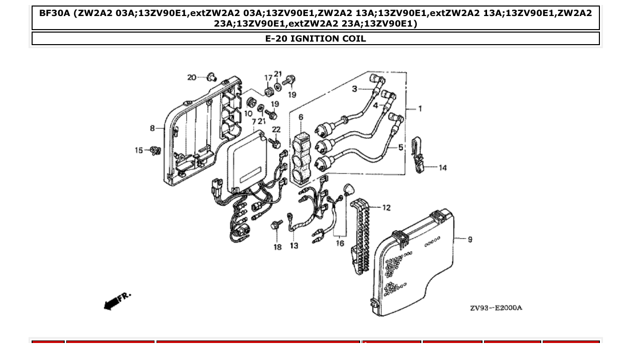 Fig. E-20 – IGNITION COIL diagram