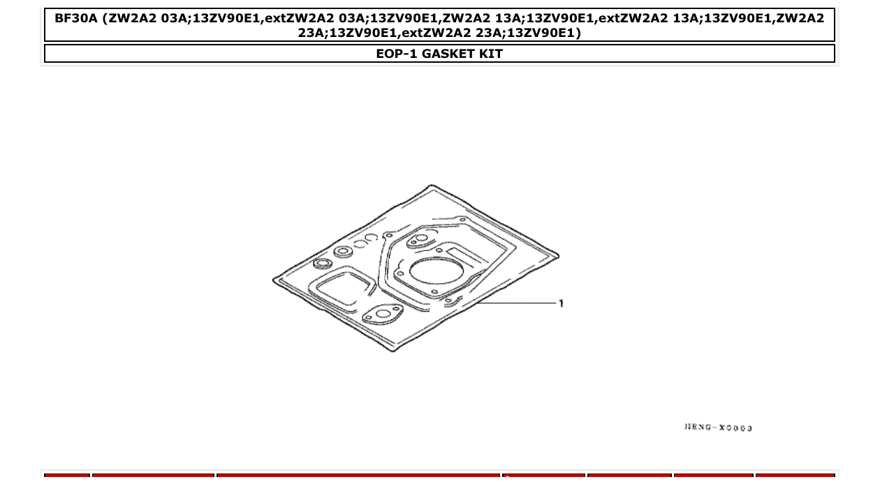 Fig. EOP-1 – GASKET KIT diagram