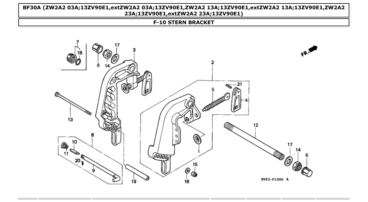 Fig. F-10 – STERN BRACKET diagram