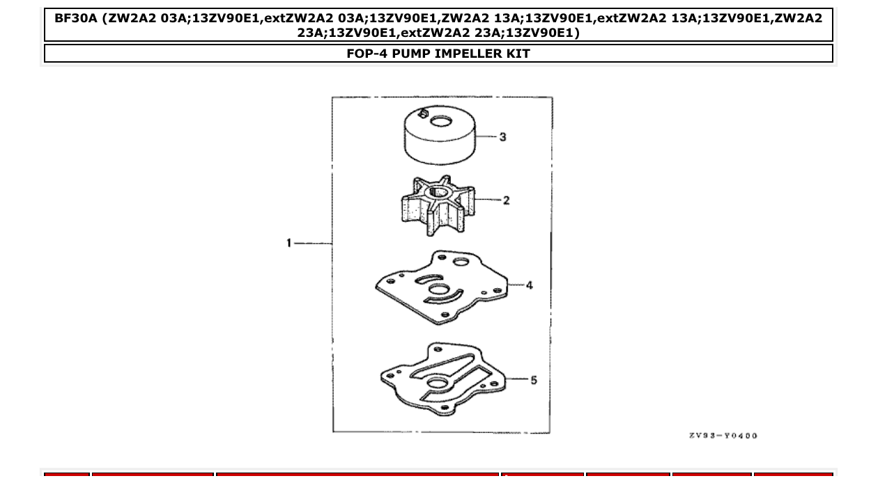 Fig. FOP-4 – PUMP IMPELLER KIT diagram