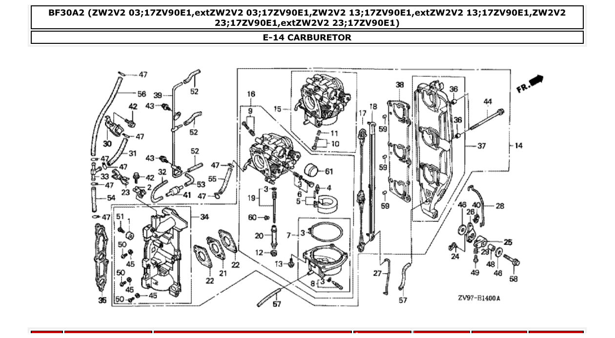 Fig. E-14 – CARBURETOR diagram