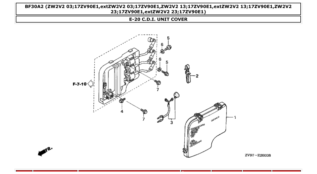 Fig. E-20 – C.D.I. UNIT COVER diagram