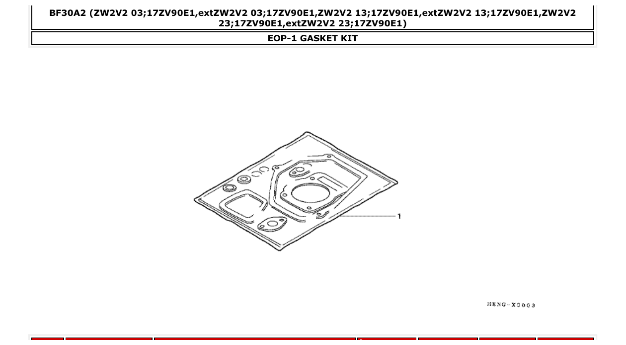Fig. EOP-1 – GASKET KIT diagram