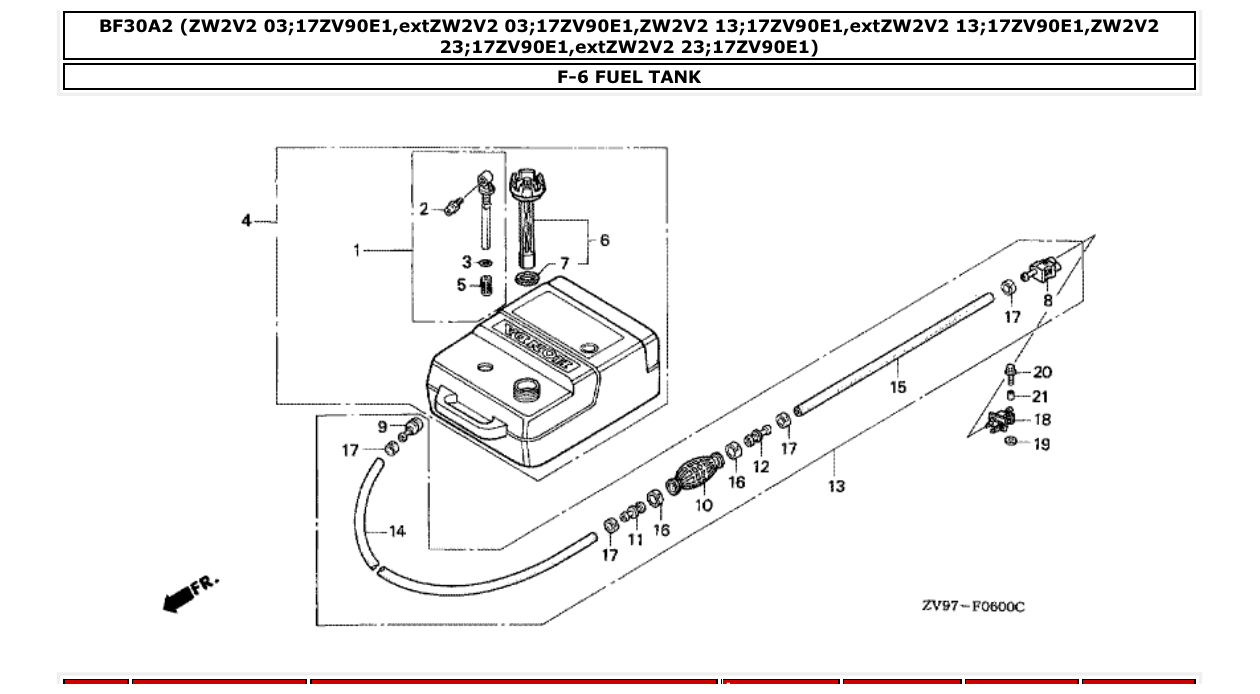 Fig. F-6 – FUEL TANK diagram