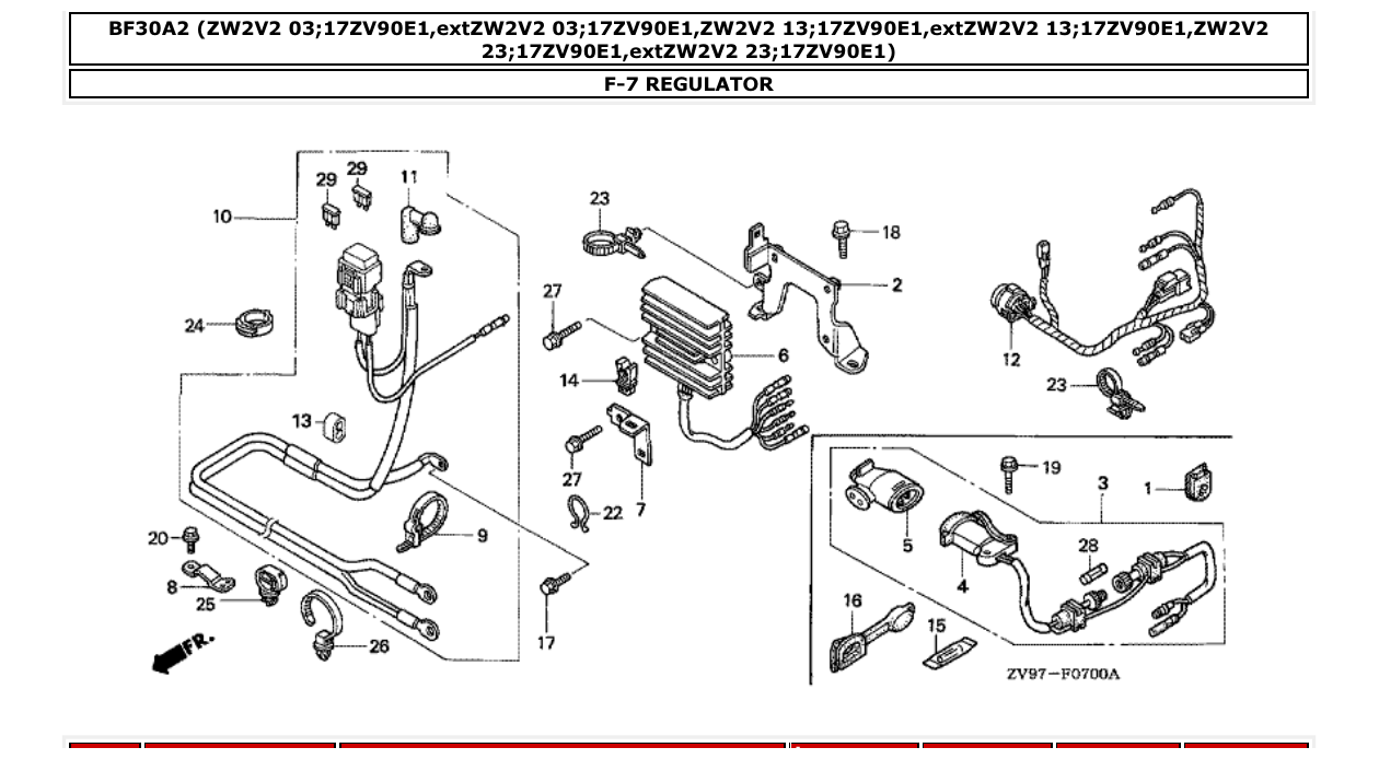 bf30a2 – section F-7 REGULATOR parts diagram