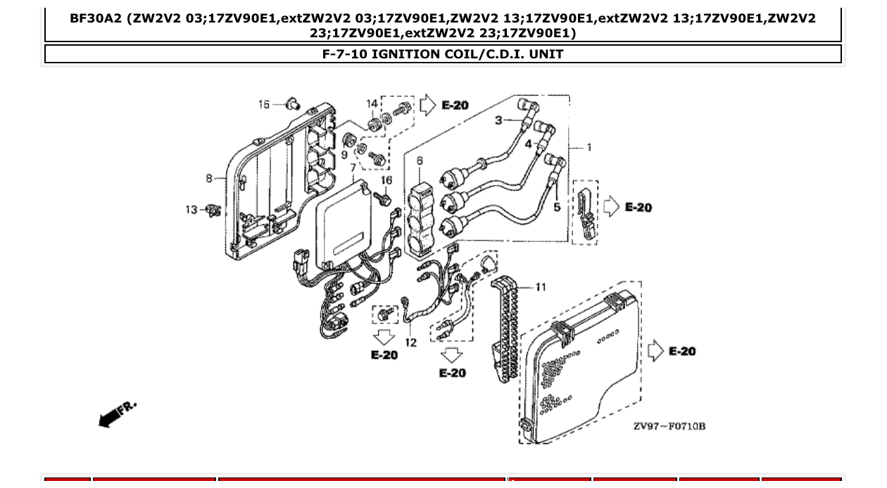 Fig. F-7-10 – IGNITION COIL/C.D.I. UNIT diagram