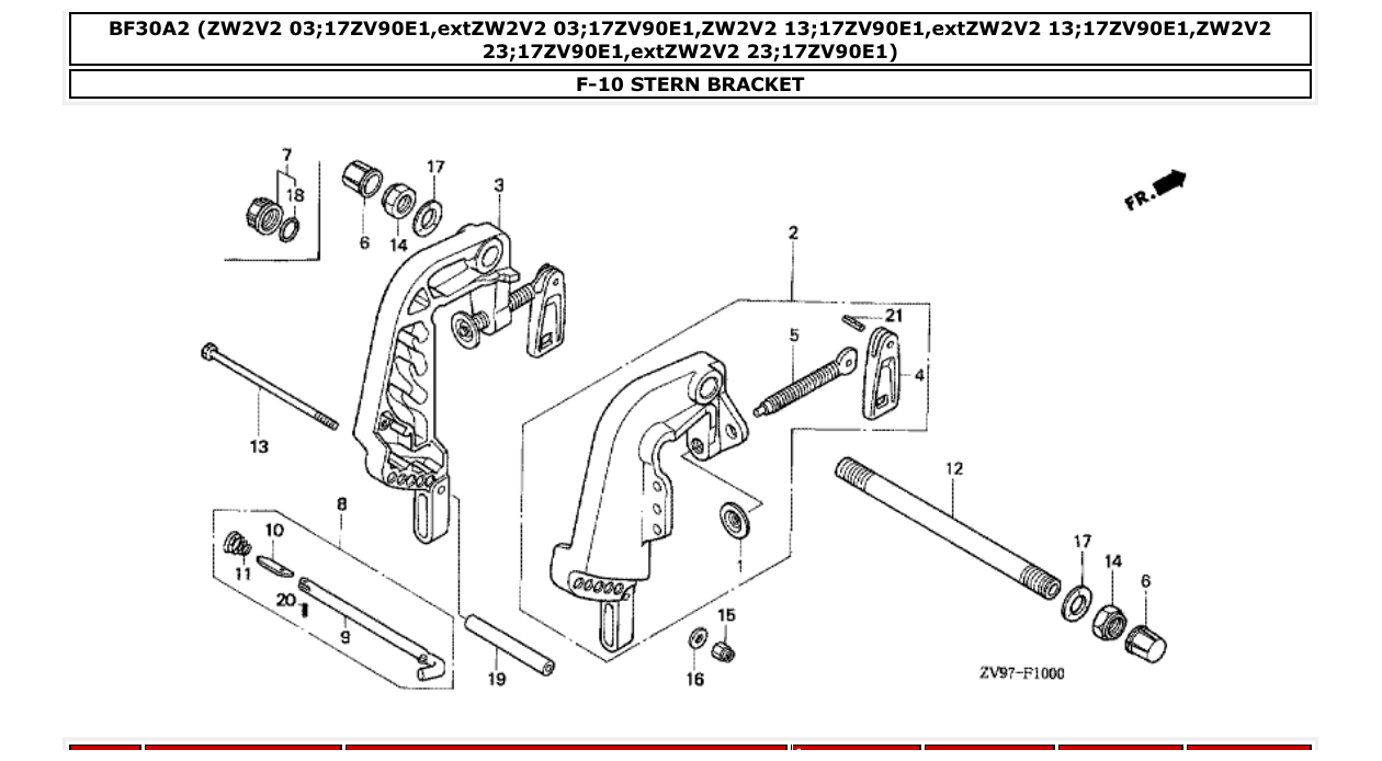 Fig. F-10 – STERN BRACKET diagram